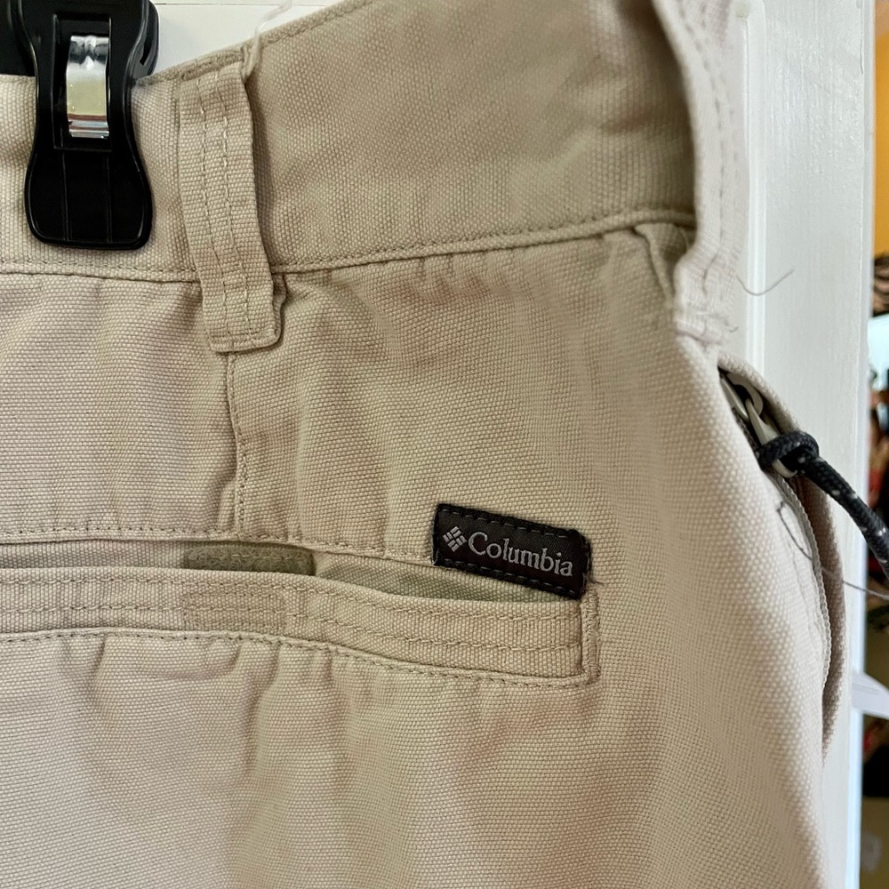 Mens Columbia Cargo Pants 42 x 32 Light Khaki